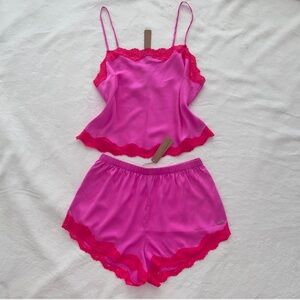 SKIMS Lace Trim Silk Cami & Short Set | Valentine’s Collection